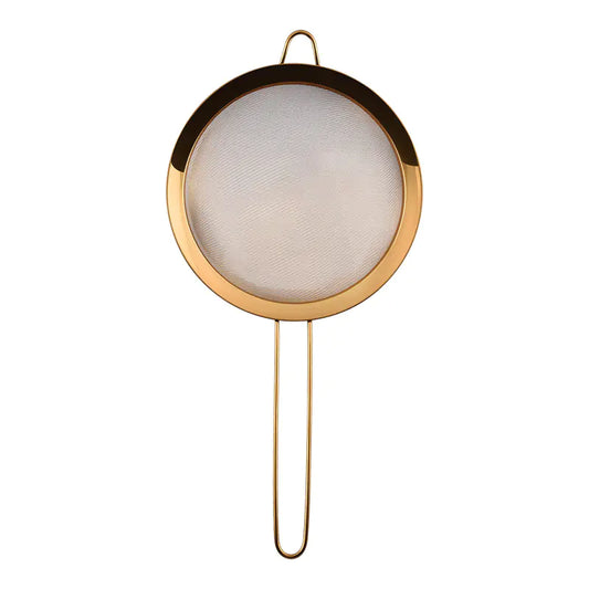Golden Stainless Steel Flour Sieve Kitchen Gadget