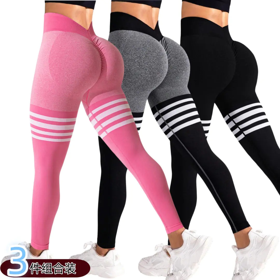 Stride & Stripes - Sports Tights High Waist Workout Pants