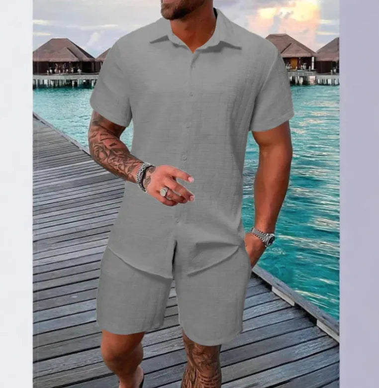 Summer Jacquard Black & White Suit