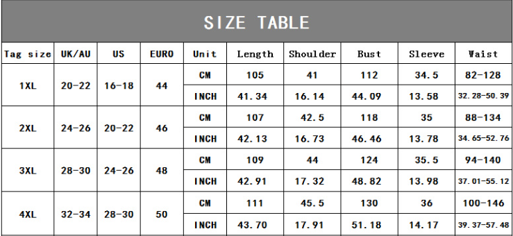 Plus Size Dress V-Neck Full Sleeve