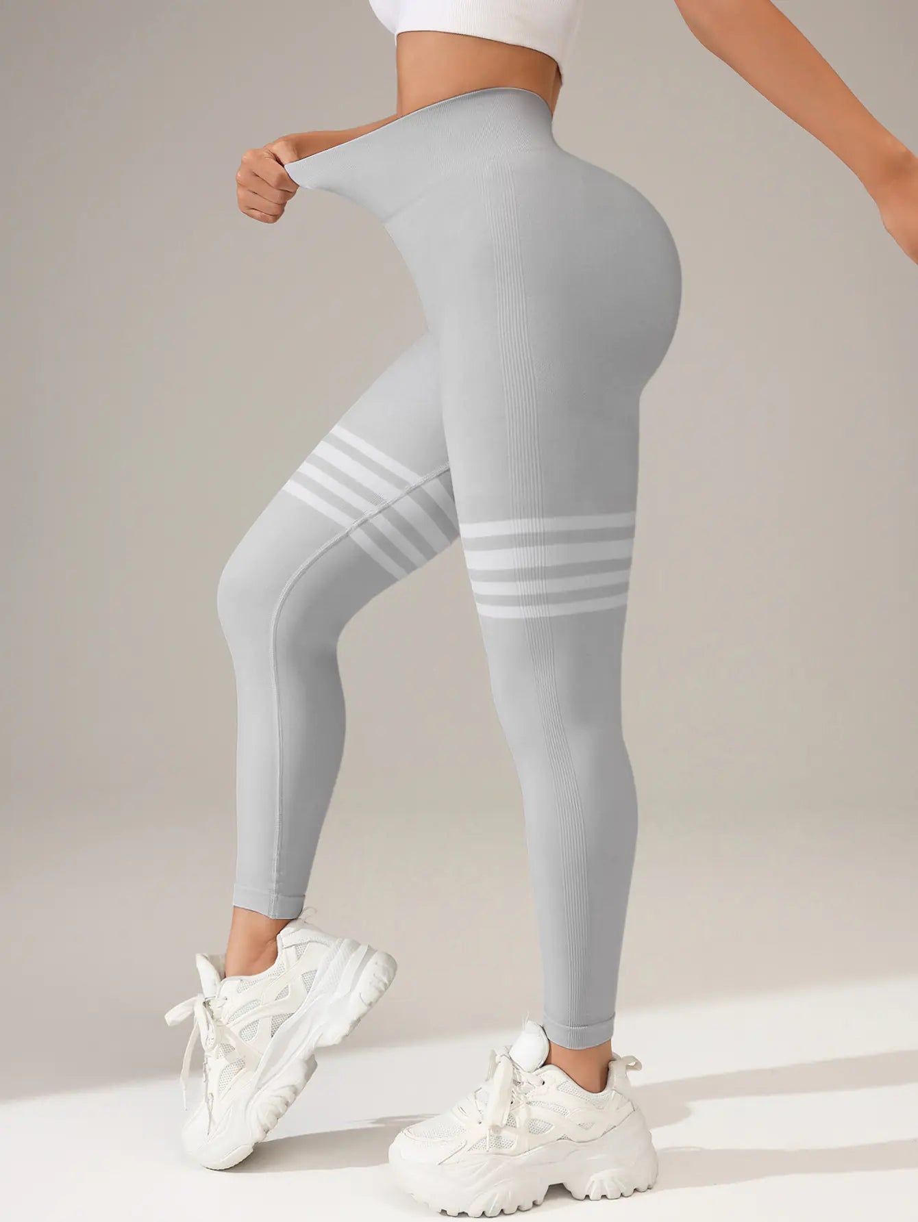 Stride & Stripes - Sports Tights High Waist Workout Pants
