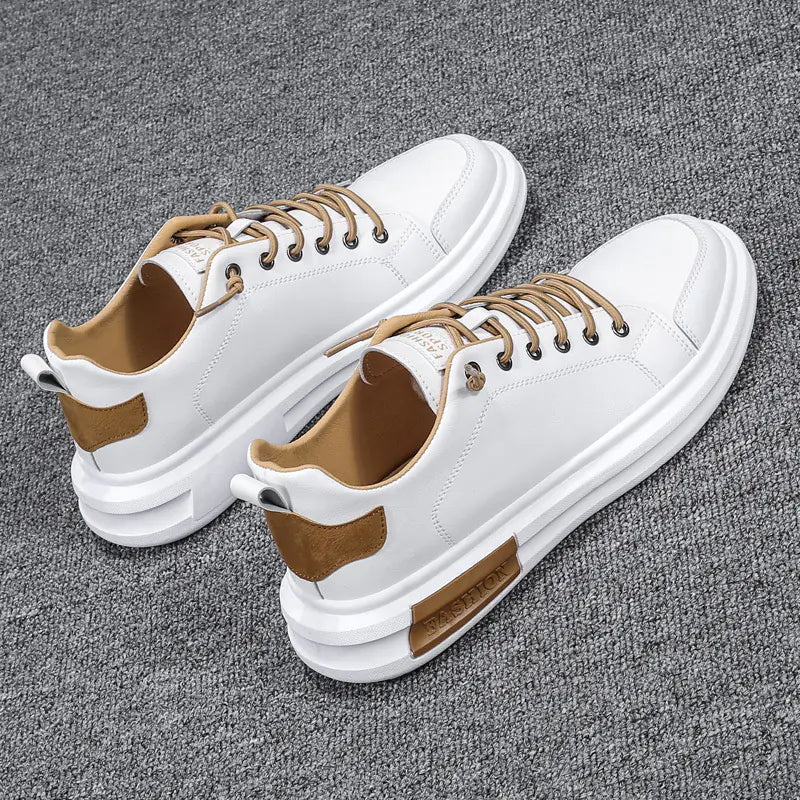 Trendy Spring/Summer Men's Casual Leather Sneakers