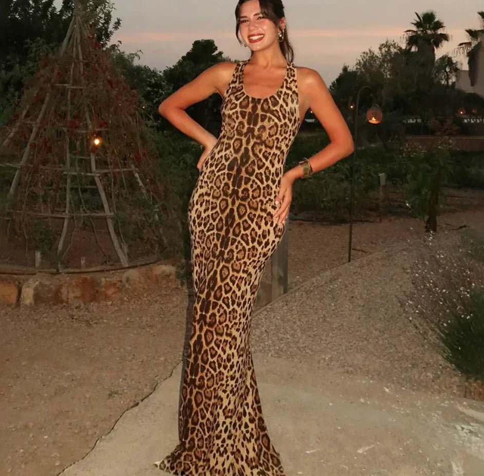 Leopard Print Sleeveless Dress Pic# 9