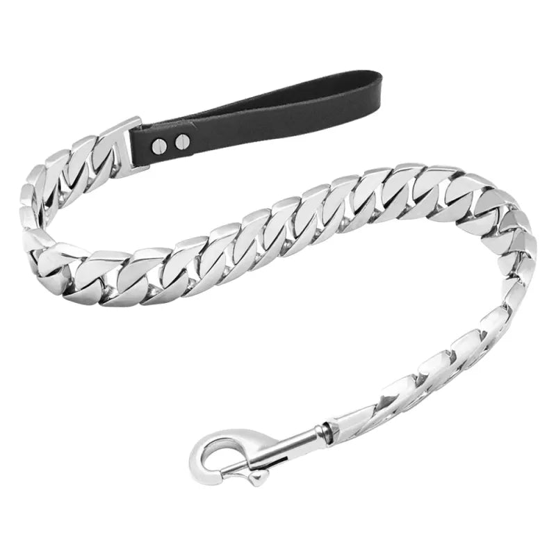 32MM Stainless Steel Cast Titanium Steel Dog Leash Gold Large Dog Hand Holding Rope