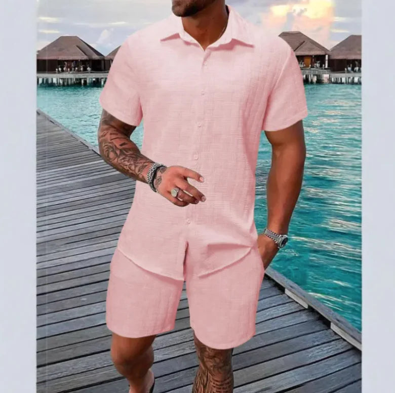 Summer Jacquard Black & White Suit