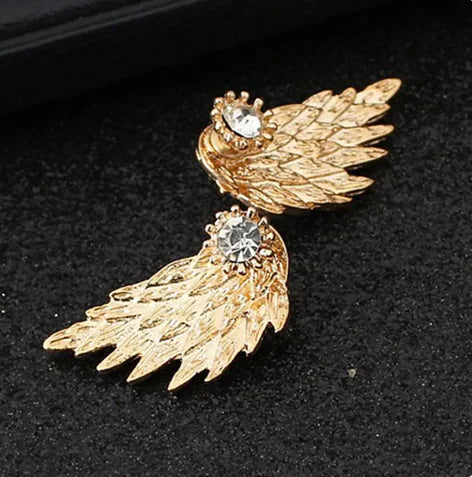 Angel Wings Diamond Stud Earrings