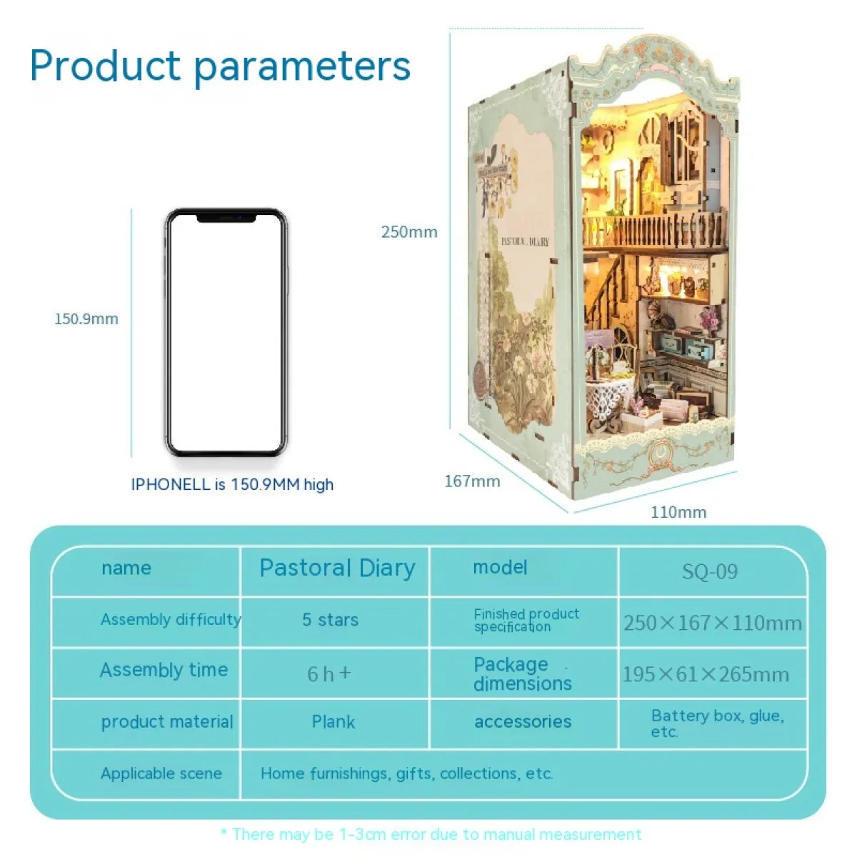 DIY Cottage Magic World 3D Stereo Book Stand