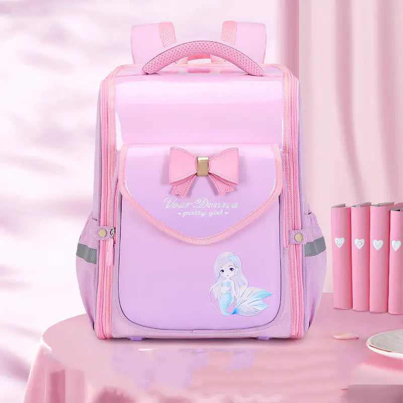 Girl's Waterproof Load Reduction Spine Protection Backpack