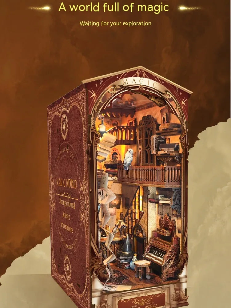 DIY Cottage Magic World 3D Stereo Book Stand