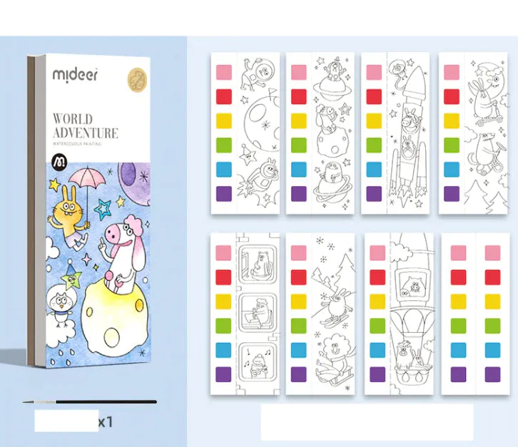 Mini Masterpieces- Pocket Watercolor Painting Book for Kids